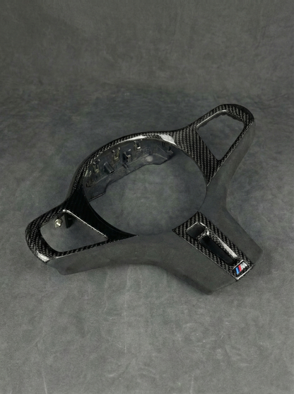 Carbon Fiber Gloss Steering Wheel Alcantara Trim