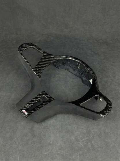 Carbon Fiber Gloss Steering Wheel Alcantara Trim
