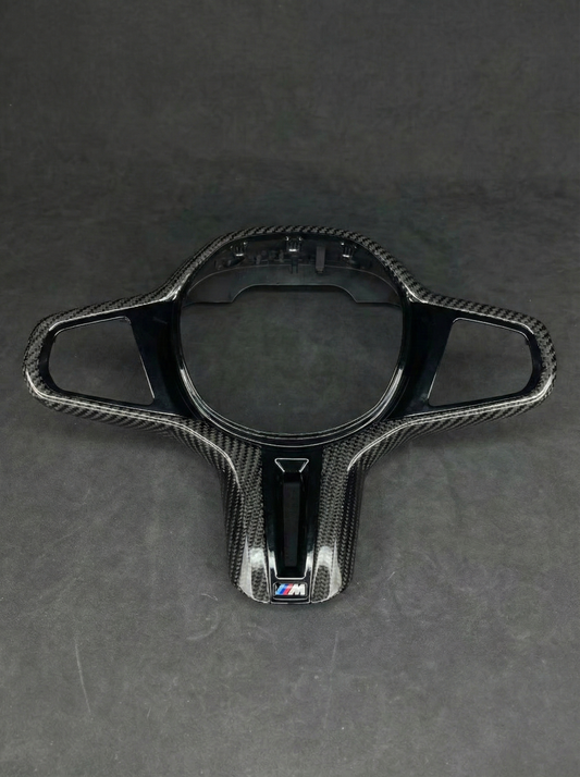 Carbon Fiber Gloss Steering Wheel Trim